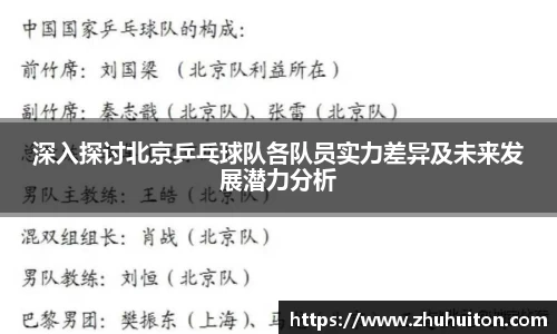 深入探讨北京乒乓球队各队员实力差异及未来发展潜力分析